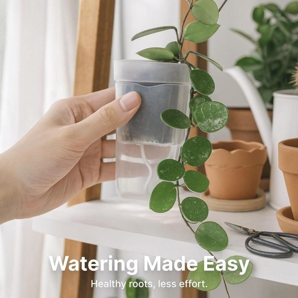 12 Set Dual Layers Self Watering Pots Clear Plastic Seedling Plant Pot Plant Propagation