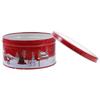 Christmas Tinplate Candy Box Festive Red Green Design with Easy-Open Lid for Holiday Treats Cookies Biscuits Gifts Storage Xmas