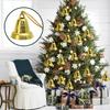 6/120pcs Christmas Bell Ornaments Gold Plastic Bells Xmas Tree Pendants New Year Party Hanging Decoration DIY Crafts Accessories