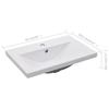 White Washbasin Cabinet with Built In Basin Particleboard