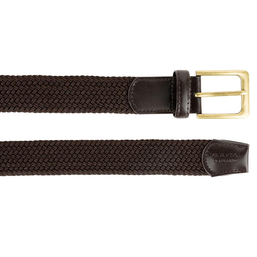 Jack Pyke Mens Countryman Leather Trim Elasticated Waist Belt