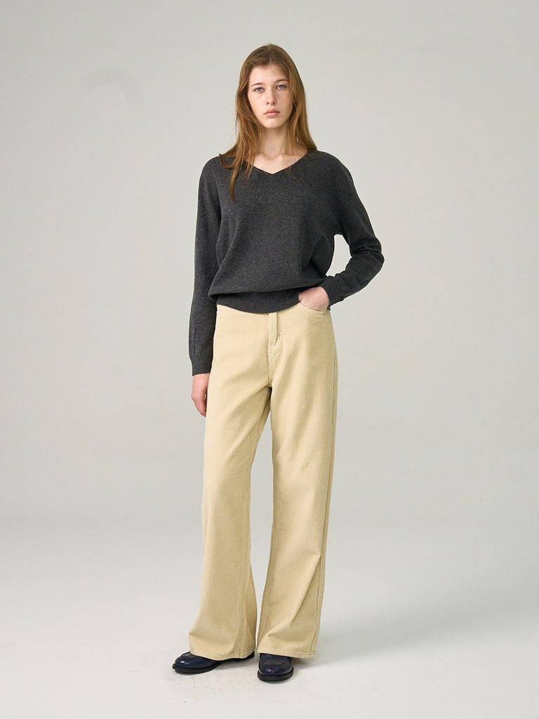 HUNCH Soft Wool Blend V-Neck Knit (2Colors)