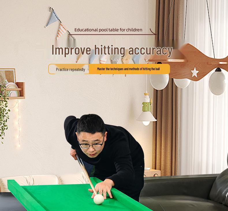 Five-Point Portable Folding Snooker Table with Iron Legs