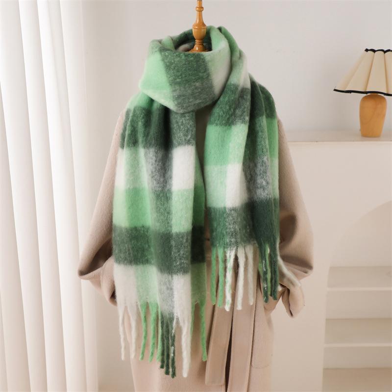 

Luxury Fashion Thick Scarf Men Women Winter Solid Tassel Scarf Students Warm Extended Long Scarves Shawl Neckerchief Stoles 38x240 cm