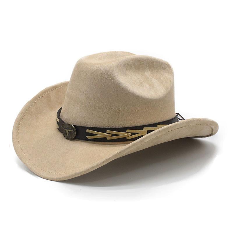 Knot Embroidered Wide Brim Hat With Polyester Wool For Spring Summer Cultural Fashion