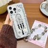 Armbandkette Handyhülle Für iPhone 17 16 15 13 14 für 17Air 17 12 14 16 Pro 17 14 16 Pro Max Funkelnder Diamant Niedliches Muster Hartschale Mit Trageband