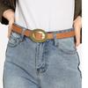 New Exquisite Oval Retro Engraved Buckle Casual Women's Belt