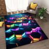 3D Colored Cubes Printed Carpet for Living Room Bedroom Bedside Bathroom Floor Mat Area Rugged Sofa Mat Home Decor Large Size
