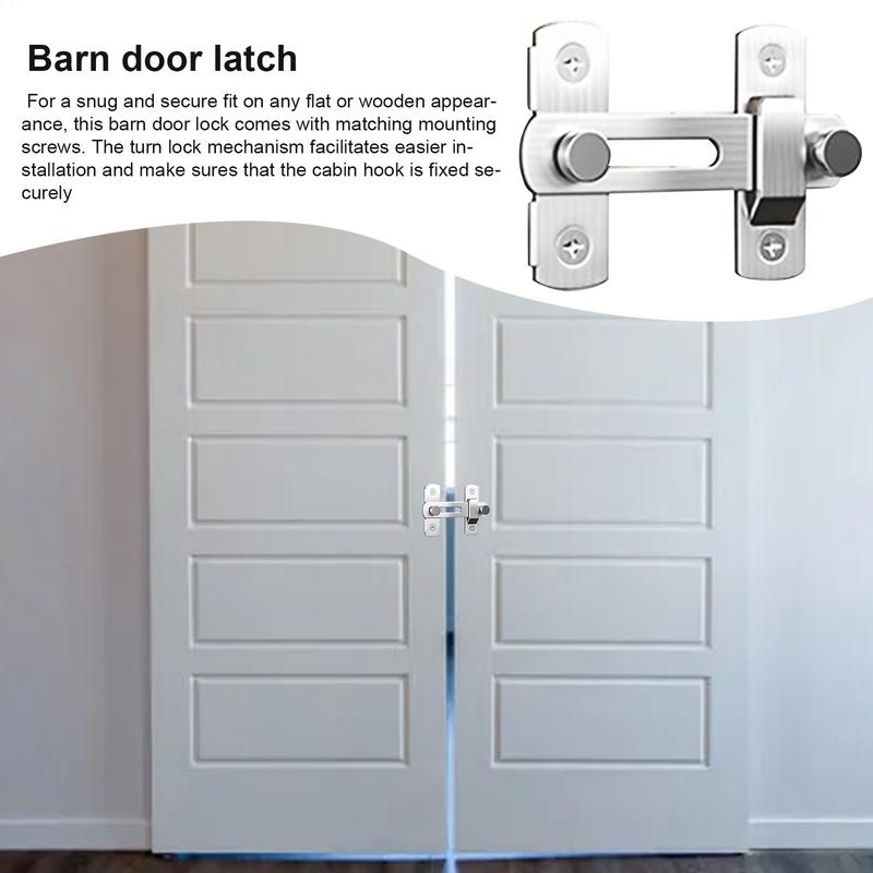 Barn Door Latch Stainless Steel Latch For Barn Gate Heavy-Duty Sliding Door Latch Barn Lock For Fence Window Cabinet
