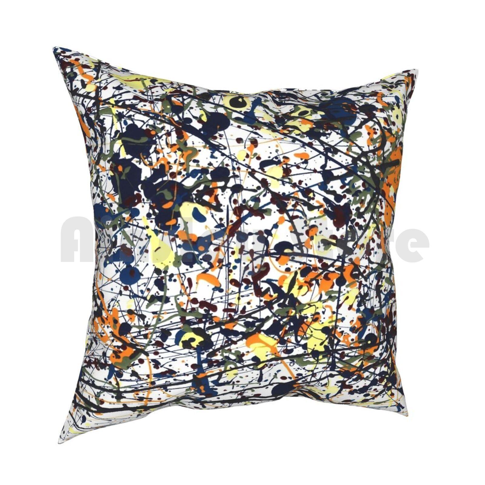 Mijumi Pollock Pillow Case Printed Home Soft DIY Pillow Cover Mijumi Mijumi Pollock Mijumi Art Jackson Pollock Jackson 30x30cm 12x12in