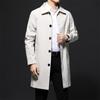 Men Casual Loose Turn Down Collar Business Trench Coat Outerwear