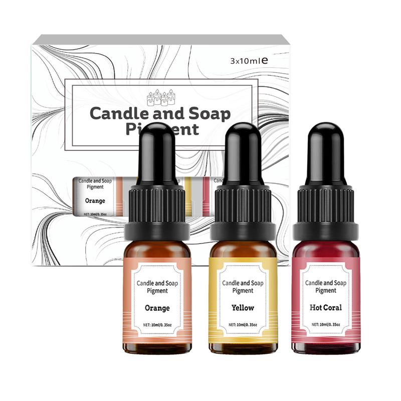 

10 мл флакон эфирного масла краситель для свечей 3-цветный набор красителей для свечей для самостоятельного изготовления свечей 10ml