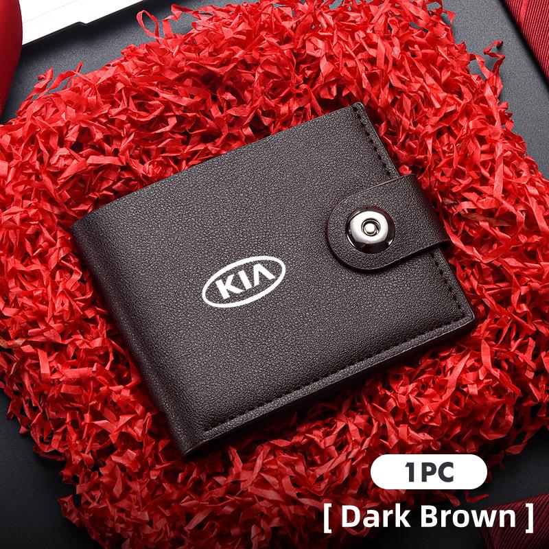 PODV6 For KIA Retro Casual Men Wallets Small Card Holder Clutch Storage Accessories Rio K5 K2 Sportage Ceed Sorento Picanto Stinger