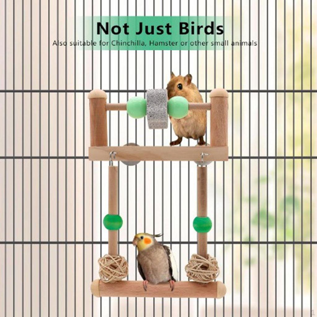 Wooden Bird Parrot Perch, Chewing Toy, Perch Toy for Budgie Guinea Pig