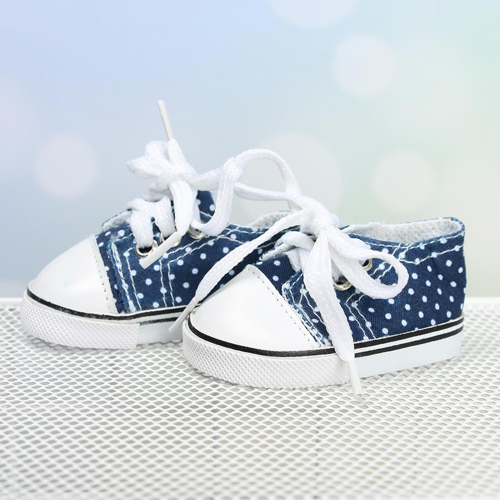7cm Handmade 18 Inches Doll Toys Doll Accessories Wave point Shoes Canvas Shoes Doll Shoes
