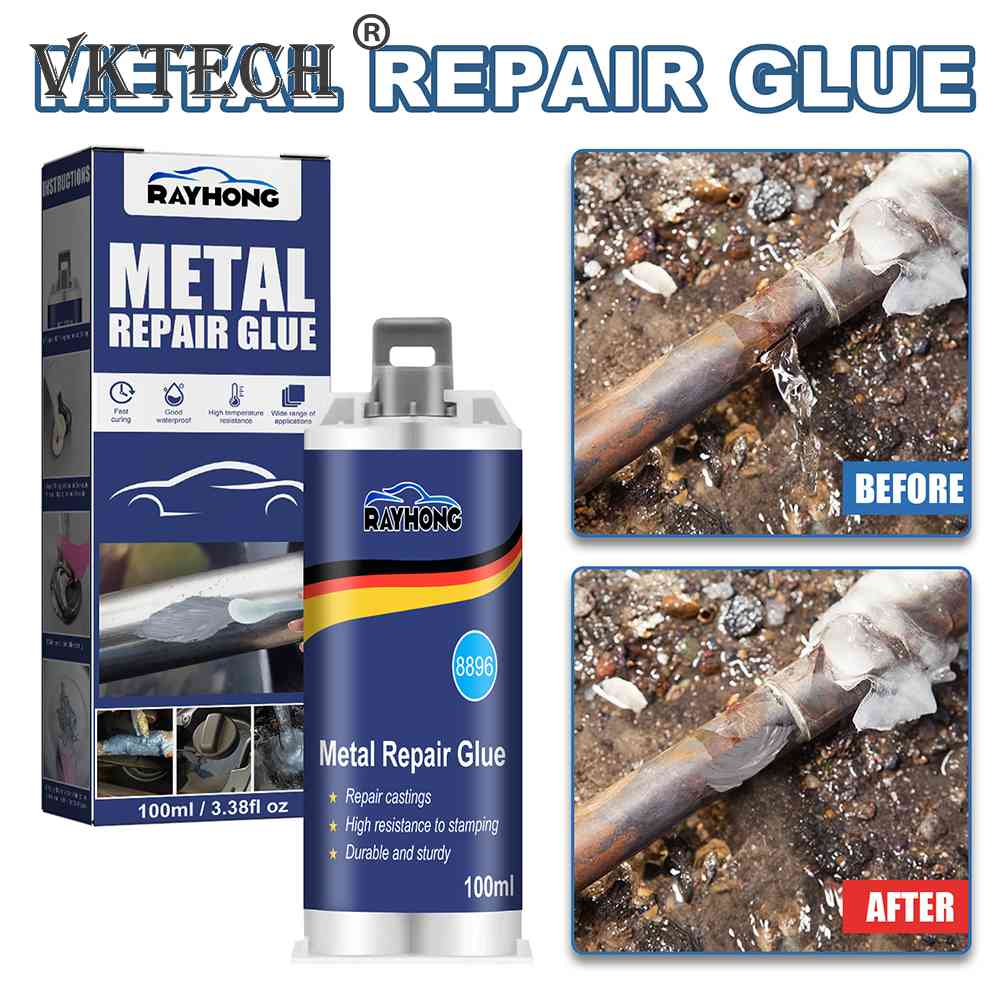 100g Flüssigmetall-Spachtelmasse A+B Set Klebstoff Metallverbindung Reparatur für Gusseisenradiator Kaltverschweißung Hitzebeständige Reparaturpaste