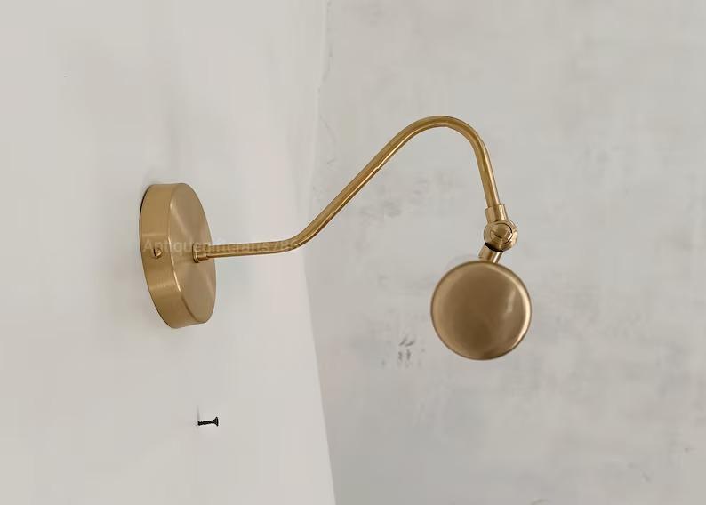 Solid Brass Antique Picture Light - Modern Wall Sconce