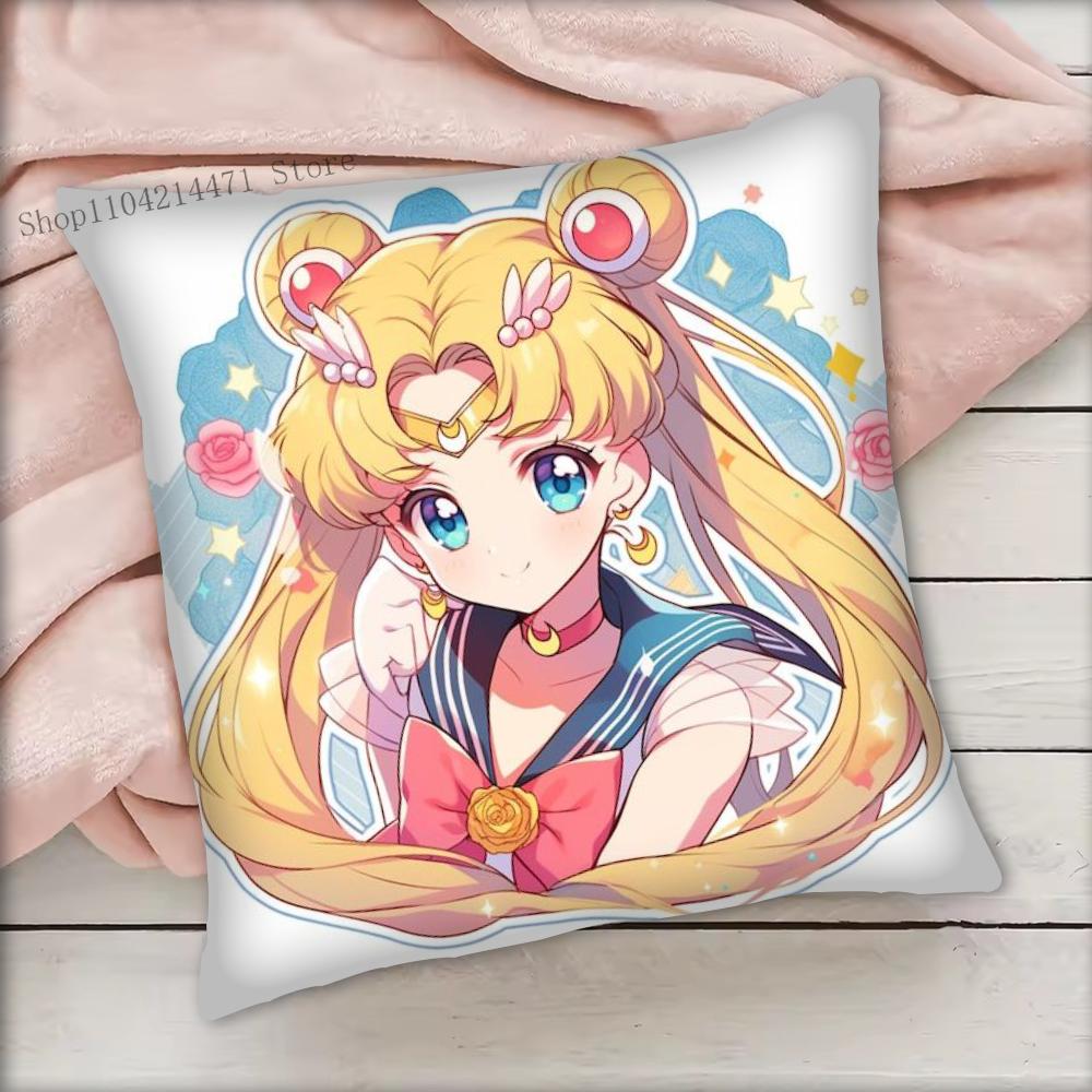 1Pc Sailor Moon Pillow Case Square Bedroom Sofa Leisure Comfort Cushion Car Living Room Home Decoration