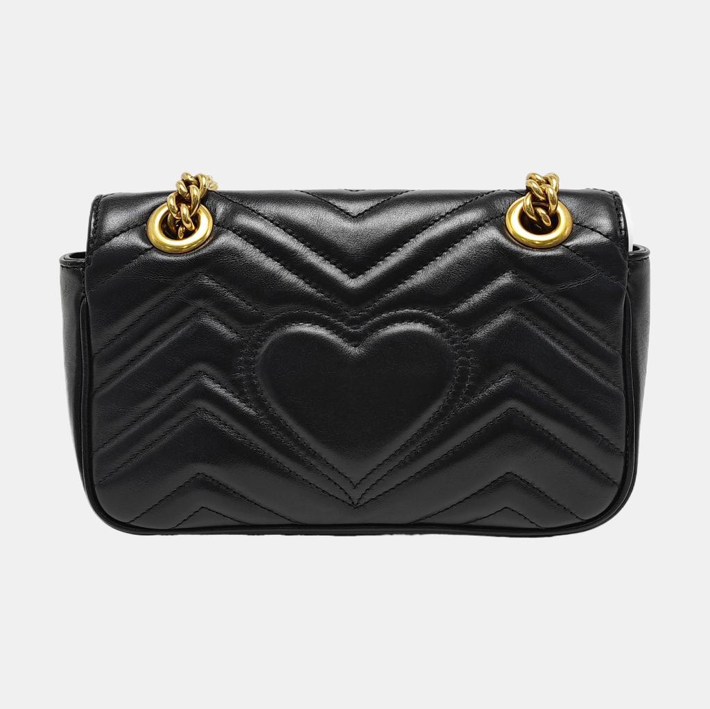 [Pre-Owned] Gucci GG Marmont Matelassé Mini Bag 'Black' - Good #1HCDBES