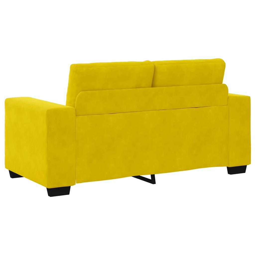 2 Seater Sofa Yellow 160 Cm Velvet