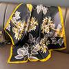 Silk Satin Neck Scarf For Women Fashion Bandana Head Small Hijab Scarves 70cm Square Kerchief Luxury Print Hair Scarf For Ladies