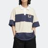 Adidas Tanabata Cartoon Stripe Polo Shirt - Originals Unisex Tops Beige HR3467