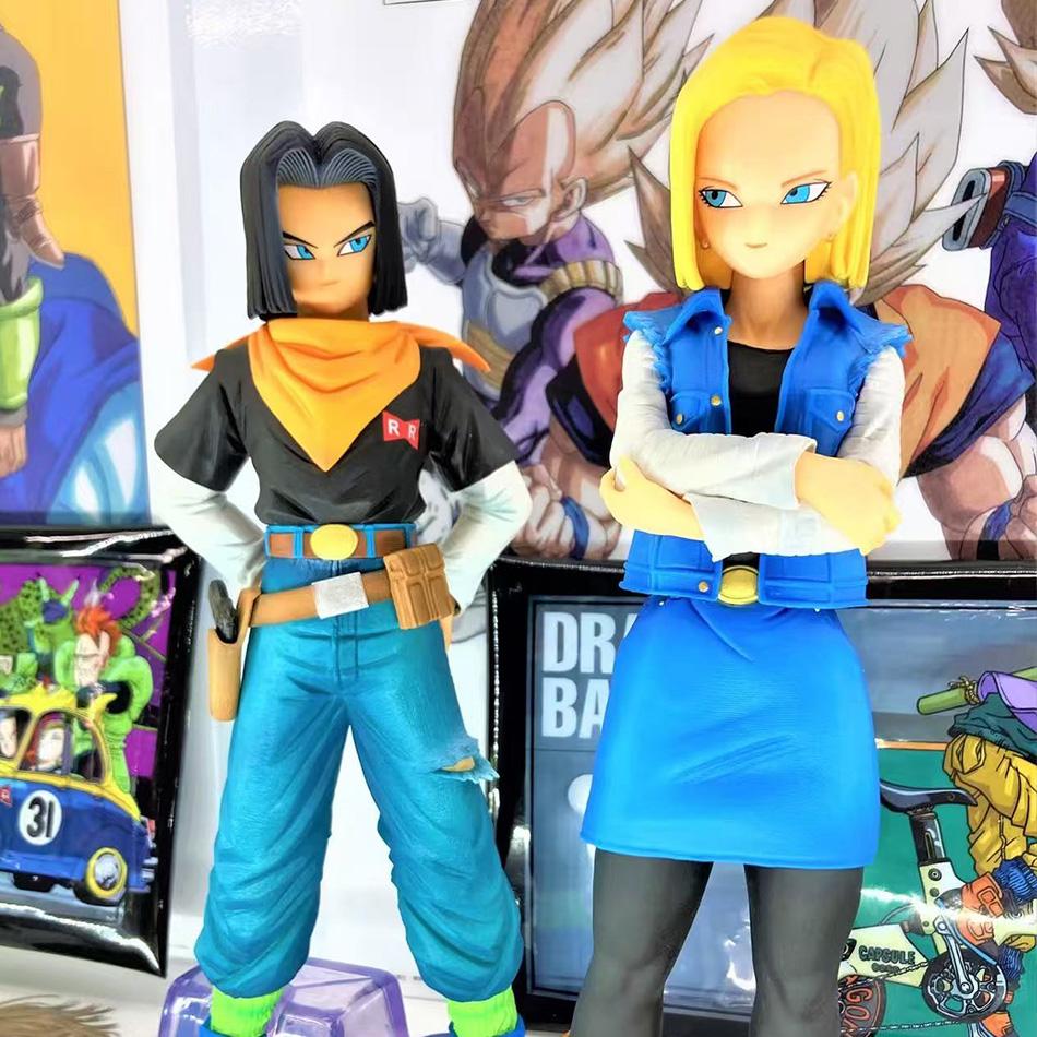 24Cm Anime Dragon Ball Z Android 17 18 Figura Android 18 Pvc Colección De Figuras De Acción Modelo Juguetes Para Niños Regalos D