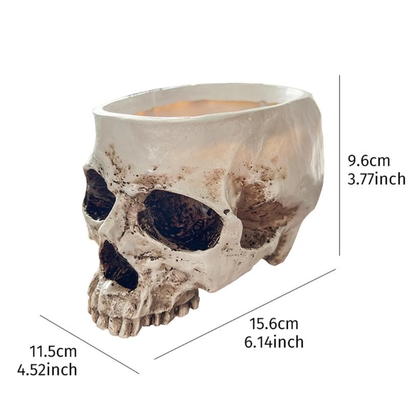 Eye Catching Skull Styles Resins Plant Pot Gothicism Skull Resins Halloween Flower Pot for Succulents And Small Plant