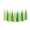 15-Piece Paper Tassel and PET Ribbon Set for Birthday Party Decorations