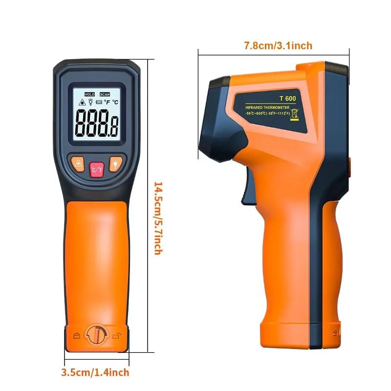 Infrared Thermometer With Laser Positioning Over Temp Alarm For Industrial Cooking Auto Temp Test