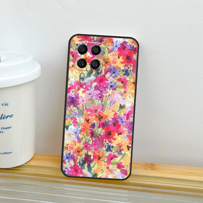 Colourful Flower Painting Art Case For Samsung Galaxy M14 M54 M34 M13 M15 M36 M55 M35 M56 M16 M31 M11 M53 M12 M32 M52 M06