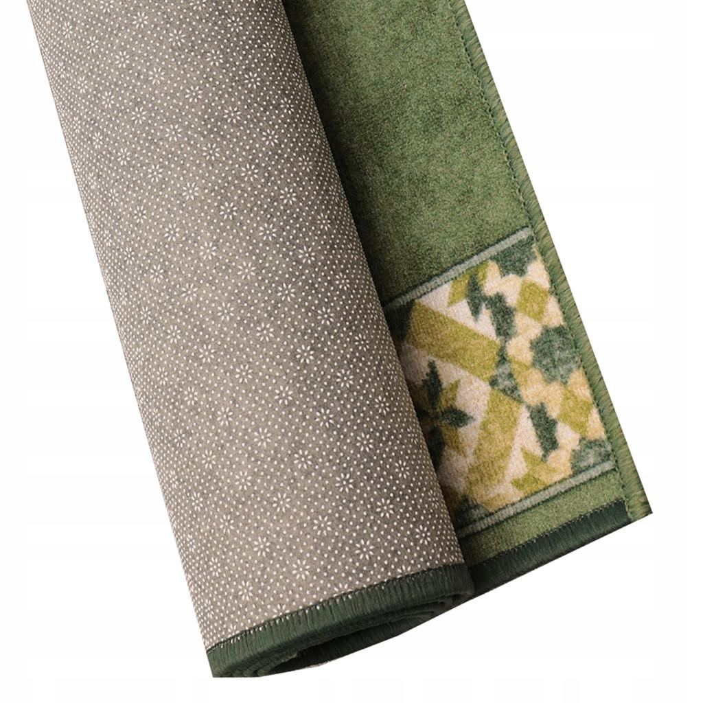 [7] LOMA GREEN 80 x 220cm Rubberized Rug D6989