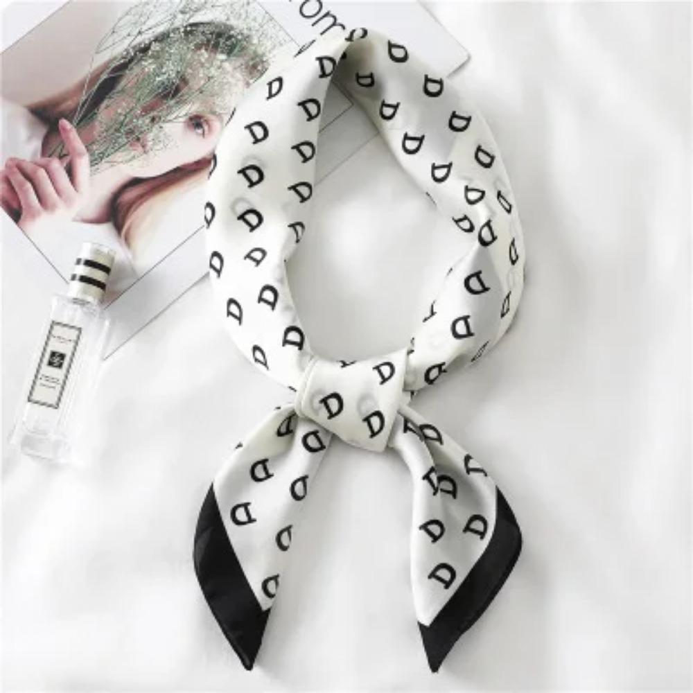 2025 Summer Luxury Brand Silk Scarf Square Women Shawls And Wraps Fashion Office Small Hair Neck Hijabs Foulard Scarves 70*70cm
