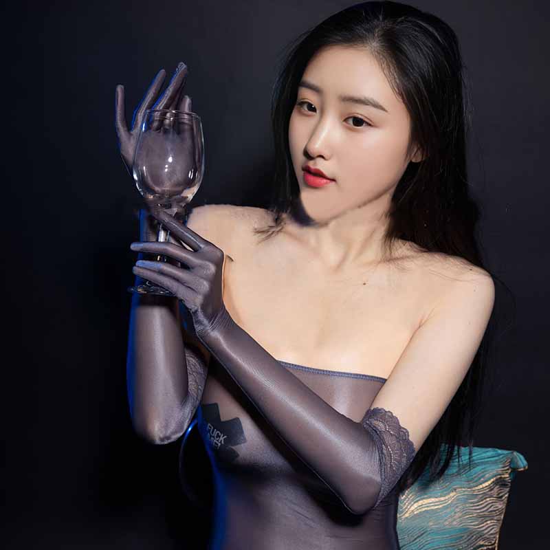 

Сексуальные ультратонкие женские длинные прозрачные маслянистые блестящие чулки, бесшовные, облегающие пальцы, высокоэластичные перчатки, клубная одежда для ночи One Size