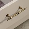 Oxidation Resistant Solid Brass Handles Comfortable Grip Drawer Pull Simple Installation for Cabinets Drawers Cupboards