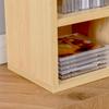 Set di 2 Scaffali a Colonna Armadietto per CD-DVD 6 + 6 Scomparti Dim. 21L x 19P x 88A cm Max. Capacità 160 CD Colore Faggio