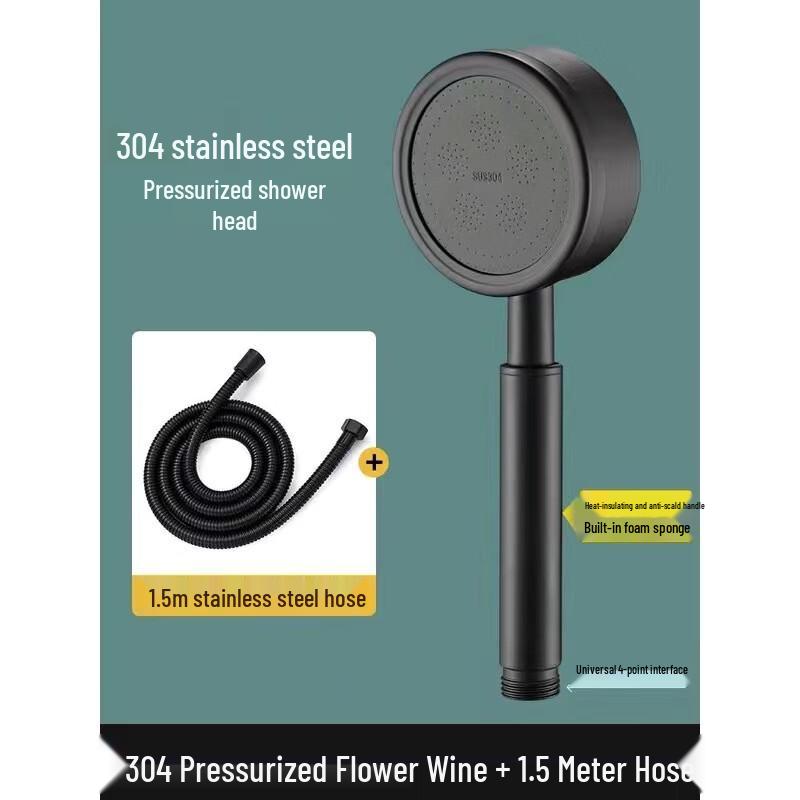 YIXI Stainless Steel Shower Head Set