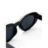 Daiso [uv Protection Up To 99 ] Oval Sunglasses Black