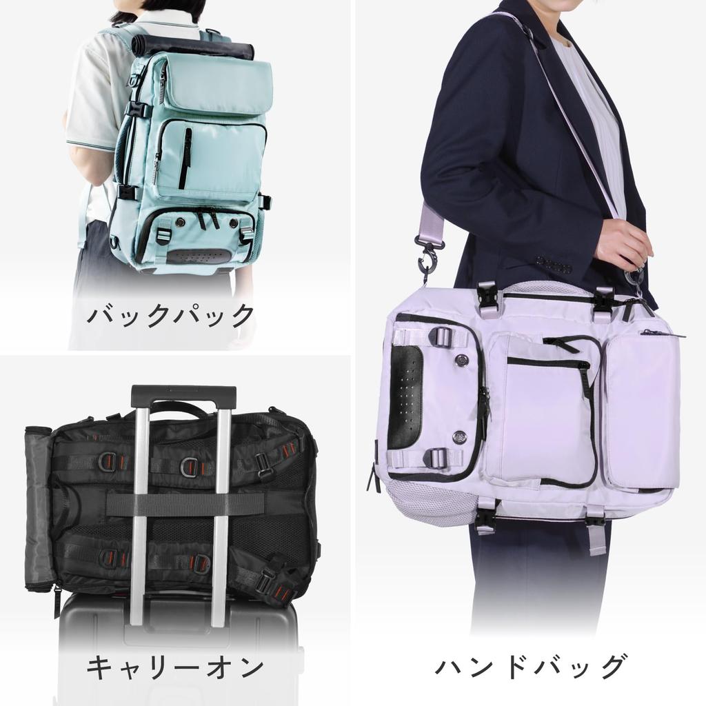 Multifunctional Travel Business Business Black [KURASUUMO] 3-Way Backpack, 22L, Backpack, Backpack, Water-Repellent, Multi-Pocket, Carry-on Size,