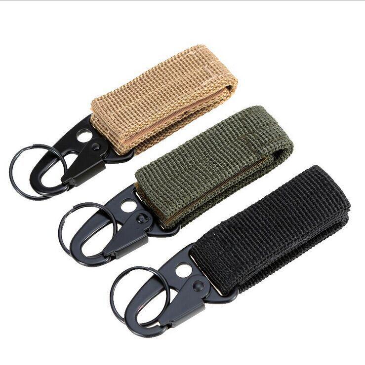 Military-Grade Tactical Nylon Belt with Multifunctional Carabiner and Molle Hook Gourd Shape