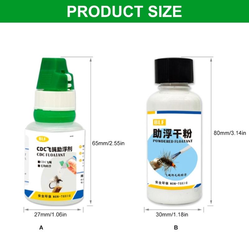 Fishing Baits Powder Long Lasting Dry Fly Powder Floating Aid Fly Fishing Floatant Tying Powder Increase Floating Effect