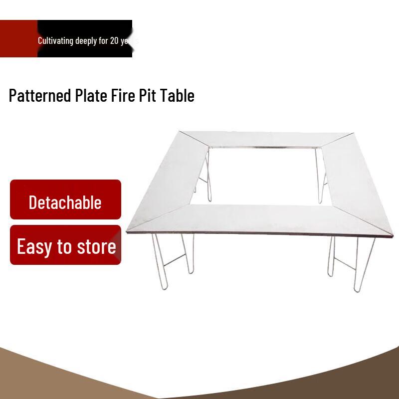 Stainless Steel Detachable Fire Pit & BBQ Grill Table