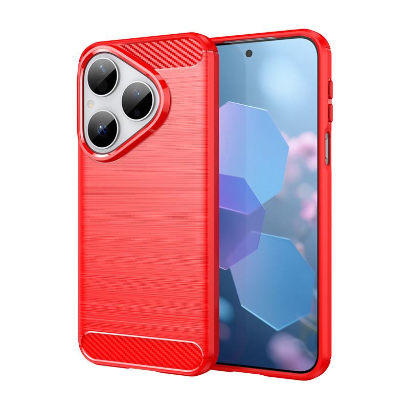 For Huawei Pura 80 Case For Huawei Pura 70 80 Pro Plus Cover Carbon Fiber Shockproof Silicone Bumper For Pura 70 80 Ultra