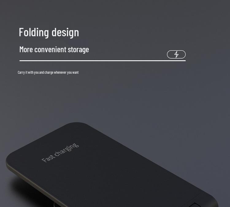 Foldable 15W Wireless Charger Stand for Apple Phone - Desktop Fast Charger