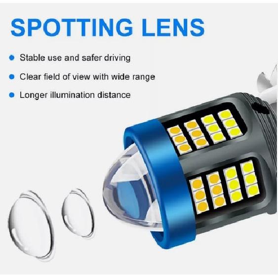 2X H4 Motorcycle Headlight Bulbs High Beam Low Beam Lamp 12V DC 6000K