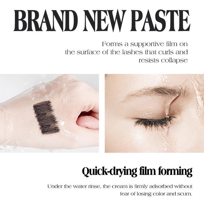 Primer per Ciglia Mini Tubo in Acciaio Mascara Nero Naturale Fibra di Seta 5D Primer per Ciglia Non Sbava Lunga Durata Ciglia Lunga Durata