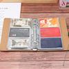 Mogoostry 12pcs A6 Binder Pockets for Budgeting Double-Sided 3 Pocket Clear Page Sleeves Side Loading PVC Sheet Protector