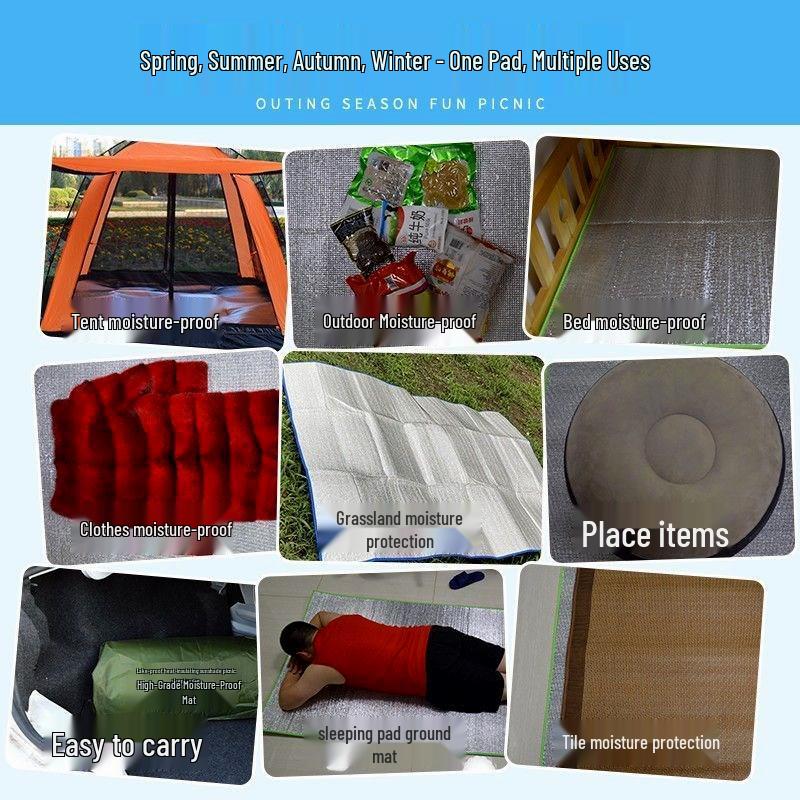 Waterproof Thickened Outdoor Picnic & Sleeping Mat - Moisture-proof, Portable, for Home, Tent, Dorm.