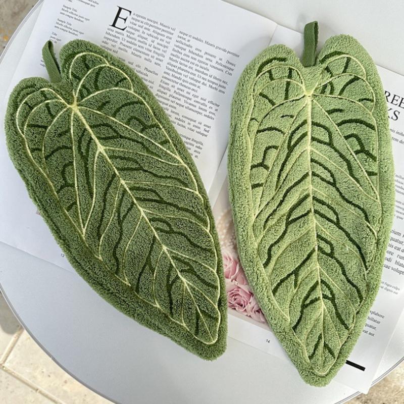 Plant Hand Towel Cleaning Towel Absorbent Handkerchief Hanging Thickened Kitchen Towel Bathroom Kitchen Accessories