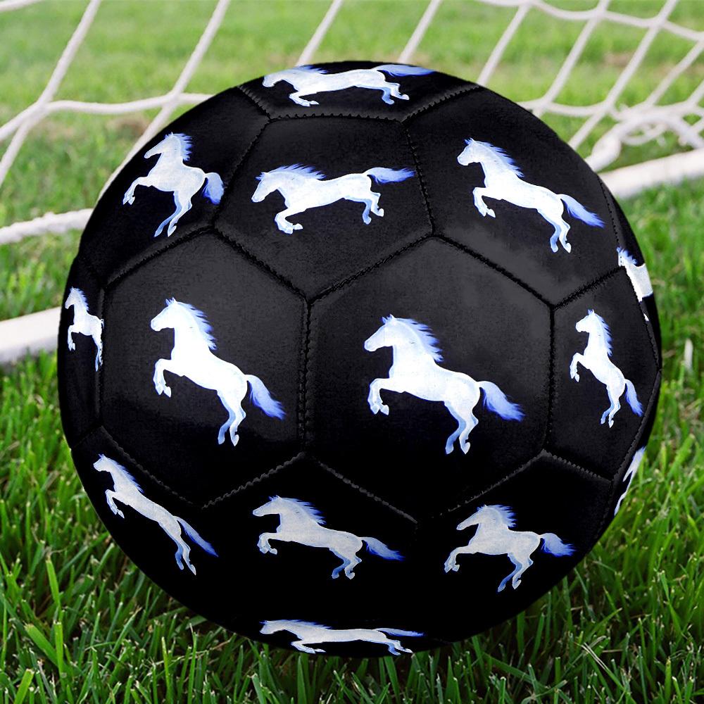 1pc Equestrian Spirit Theme Soccer Ball Football, Size 5, Lightweight PVC, Outdoor Training Soccer Ball,Gift J61414